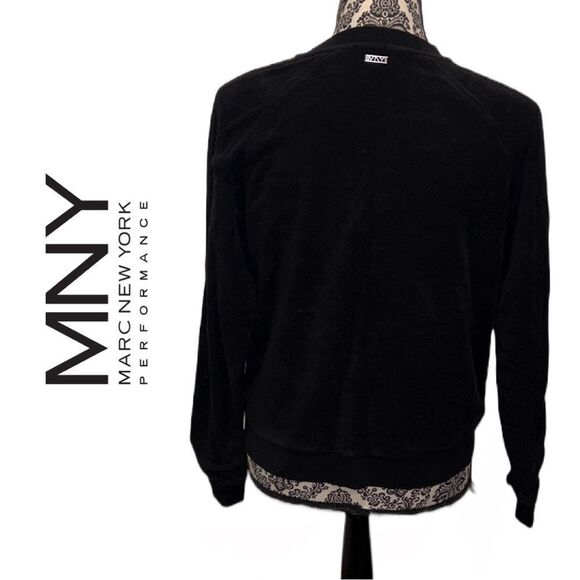 Marc New York Performance Women’s Black Terry Zip Front Jacket - Size M - Picture 2 of 4